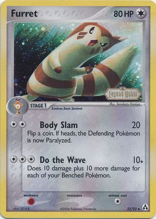 Furret (33/92) (Stamped) [EX: Legend Maker] | Mega City Incorporated