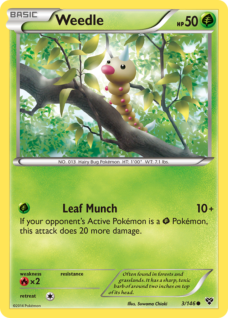 Weedle (3/146) [XY: Base Set] | Mega City Incorporated