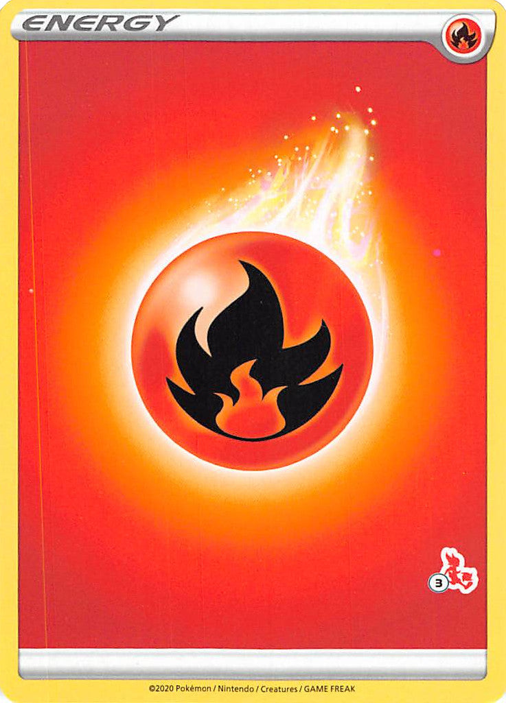 Fire Energy (Cinderace Stamp #3) [Battle Academy 2022] | Mega City Incorporated