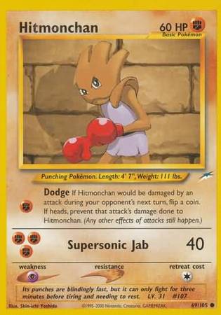 Hitmonchan (69/105) [Neo Destiny Unlimited] | Mega City Incorporated
