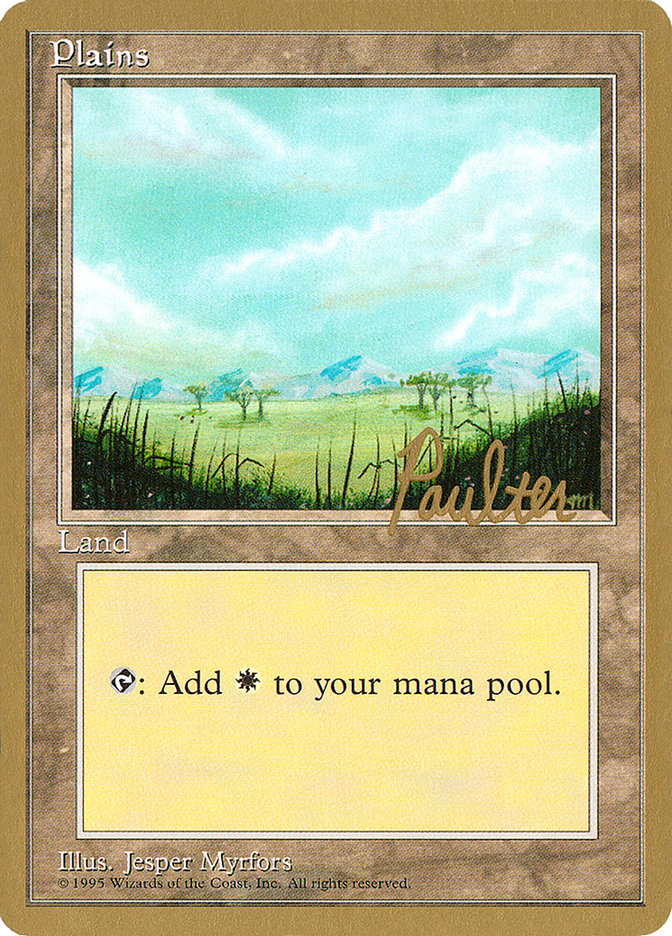 Plains (pp365) (Preston Poulter) [Pro Tour Collector Set] | Mega City Incorporated