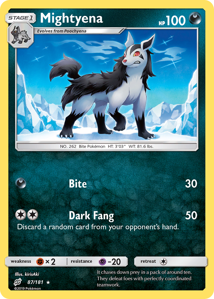 Mightyena (87/181) [Sun & Moon: Team Up] | Mega City Incorporated