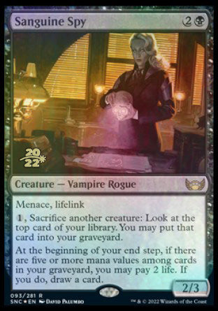 Sanguine Spy [Streets of New Capenna Prerelease Promos] | Mega City Incorporated