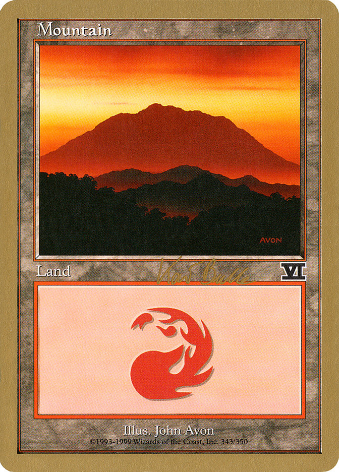 Mountain (kb343) (Kai Budde) [World Championship Decks 1999] | Mega City Incorporated