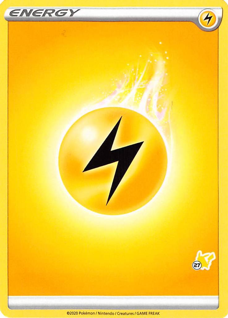 Lightning Energy (Pikachu Stamp #27) [Battle Academy 2022] | Mega City Incorporated