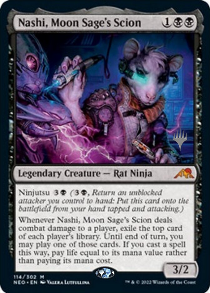 Nashi, Moon Sage's Scion (Promo Pack) [Kamigawa: Neon Dynasty Promos] | Mega City Incorporated