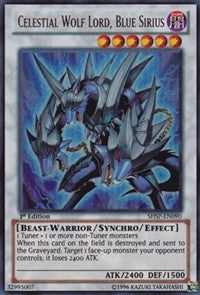 Celestial Wolf Lord, Blue Sirius [SHSP-EN090] Ultra Rare | Mega City Incorporated