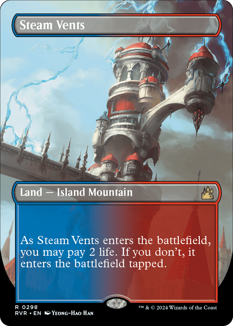 Steam Vents (Borderless) [Ravnica Remastered] | Mega City Incorporated