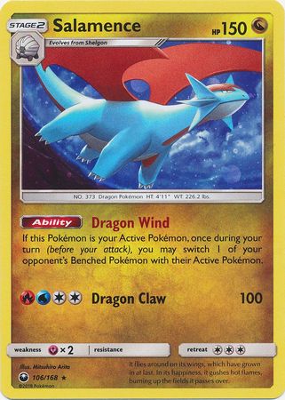 Salamence (106/168) (Cosmos Holo) [Sun & Moon: Celestial Storm] | Mega City Incorporated