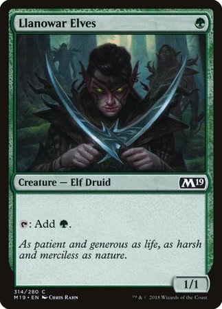 Llanowar Elves [Core Set 2019] | Mega City Incorporated