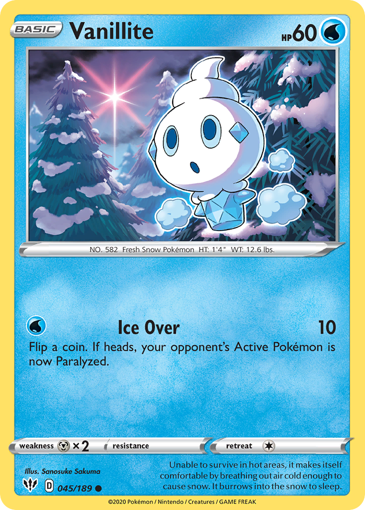 Vanillite (045/189) [Sword & Shield: Darkness Ablaze] | Mega City Incorporated