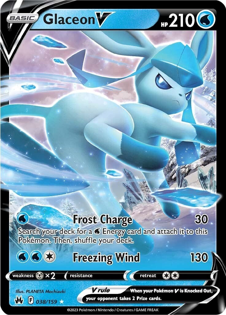 Glaceon V (038/159) [Sword & Shield: Crown Zenith] | Mega City Incorporated