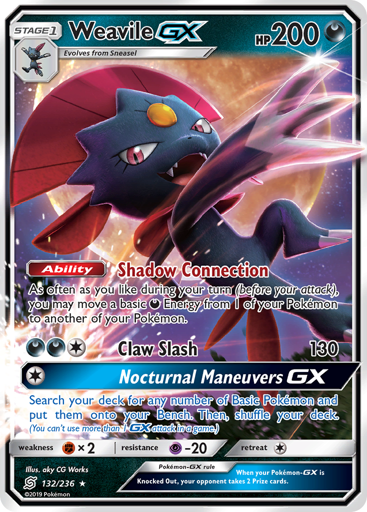 Weavile GX (132/236) [Sun & Moon: Unified Minds] | Mega City Incorporated
