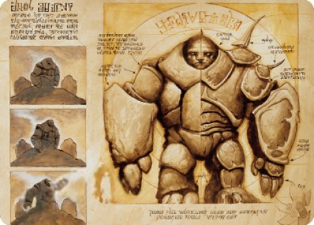 Precursor Golem Art Card [The Brothers' War Art Series] | Mega City Incorporated