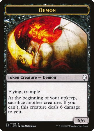 Demon Token [Dominaria Tokens] | Mega City Incorporated
