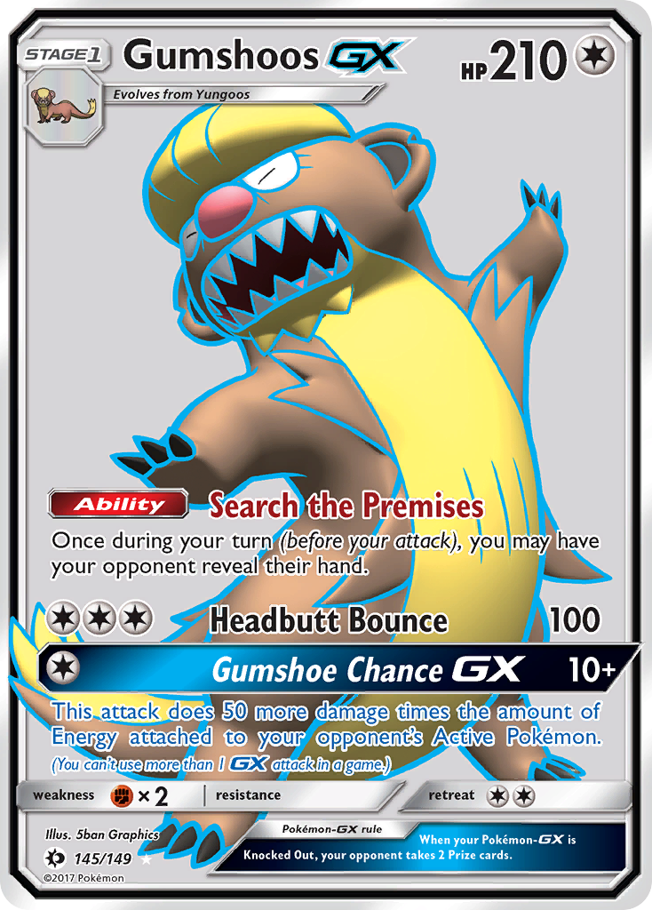 Gumshoos GX (145/149) [Sun & Moon: Base Set] | Mega City Incorporated