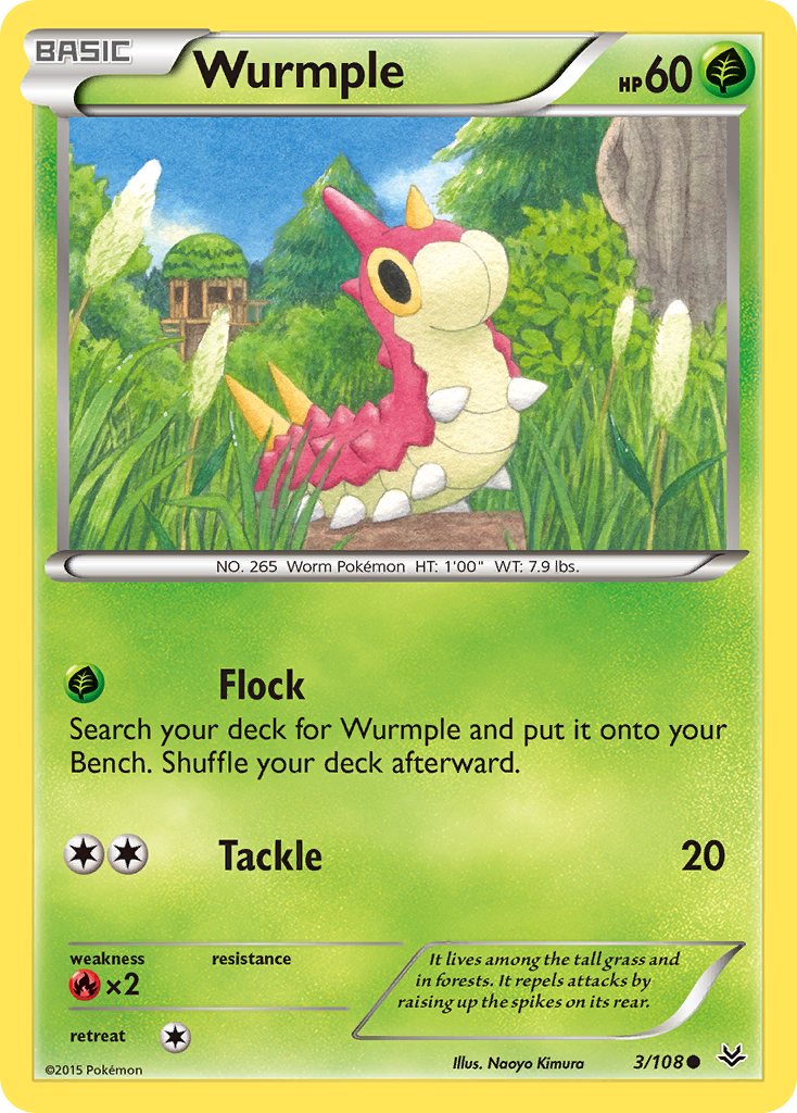 Wurmple (3/108) [XY: Roaring Skies] | Mega City Incorporated