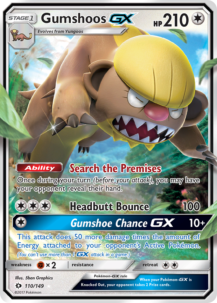 Gumshoos GX (110/149) [Sun & Moon: Base Set] | Mega City Incorporated