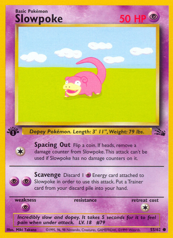 Slowpoke (55/62) [Fossil 1st Edition] | Mega City Incorporated