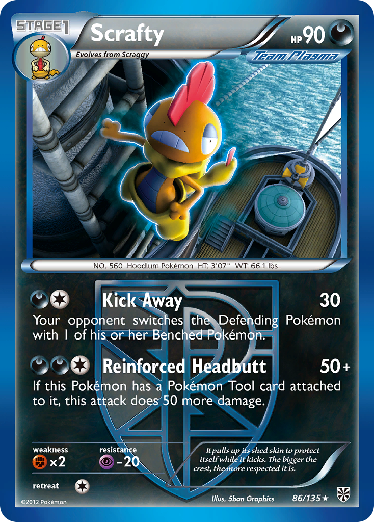 Scrafty (86/135) [Black & White: Plasma Storm] | Mega City Incorporated