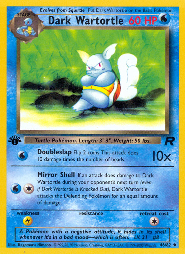 Dark Wartortle (46/82) [Team Rocket 1st Edition] | Mega City Incorporated