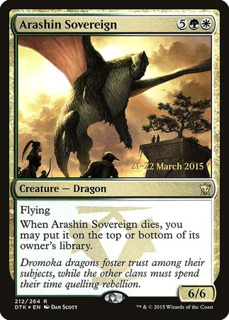 Arashin Sovereign [Dragons of Tarkir Promos] | Mega City Incorporated