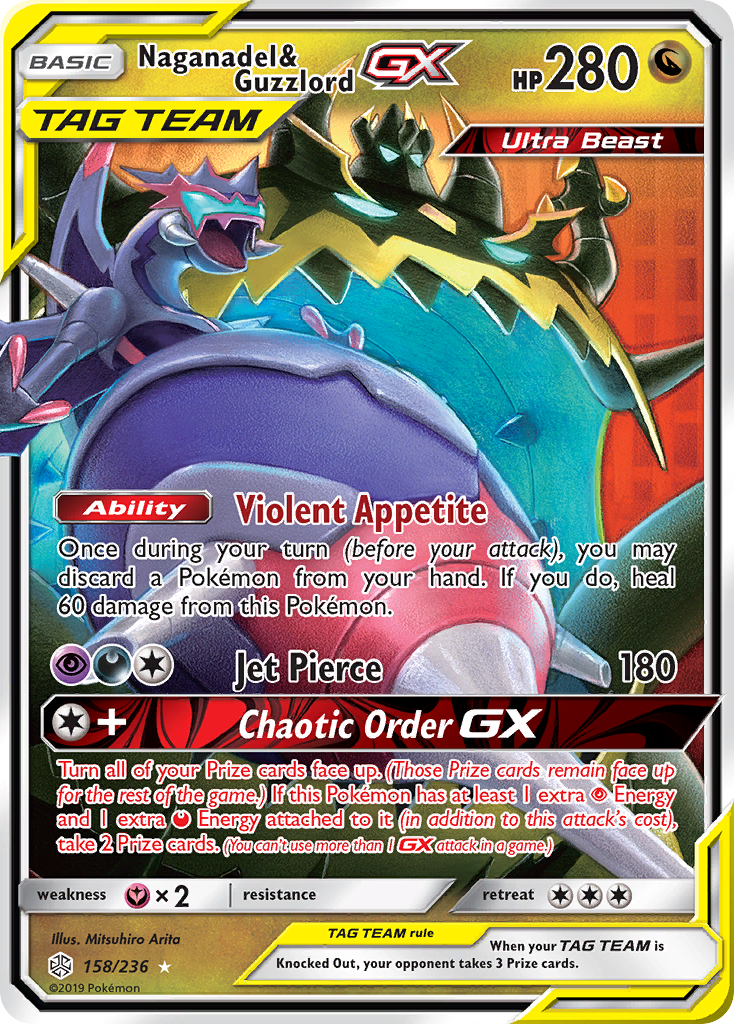 Naganadel & Guzzlord GX (158/236) [Sun & Moon: Cosmic Eclipse] | Mega City Incorporated