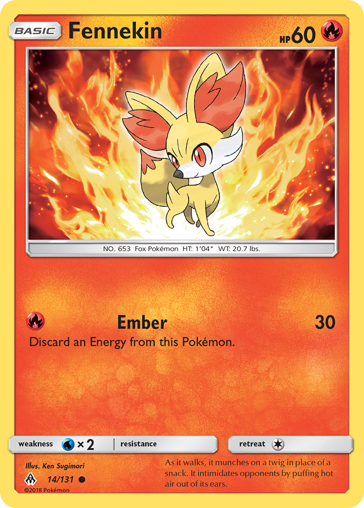 Fennekin (14/131) [Sun & Moon: Forbidden Light] | Mega City Incorporated