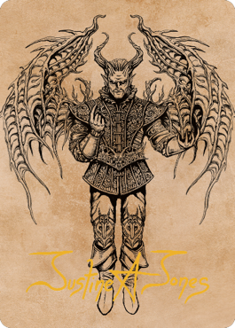 Raphael, Fiendish Savior Art Card (75) (Gold-Stamped Signature) [Commander Legends: Battle for Baldur's Gate Art Series] | Mega City Incorporated