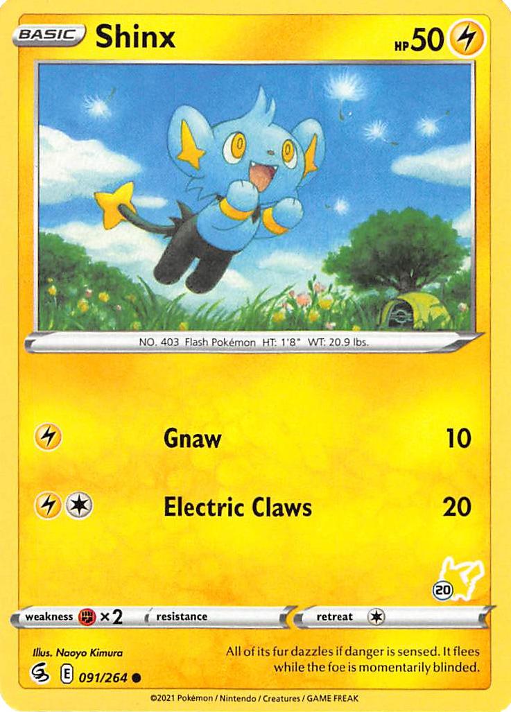 Shinx (091/264) (Pikachu Stamp #20) [Battle Academy 2022] | Mega City Incorporated