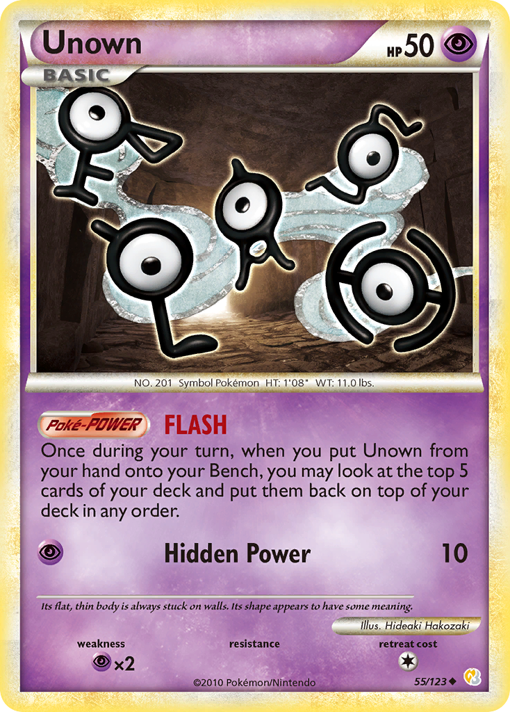 Unown (55/123) [HeartGold & SoulSilver: Base Set] | Mega City Incorporated