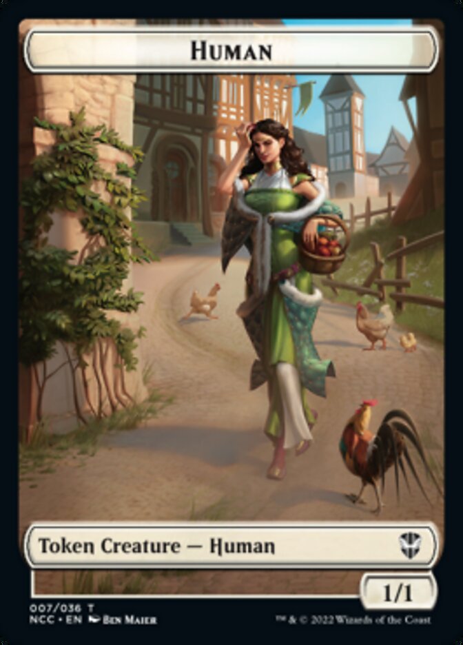 Eldrazi Spawn // Human Double-sided Token [Streets of New Capenna Commander Tokens] | Mega City Incorporated