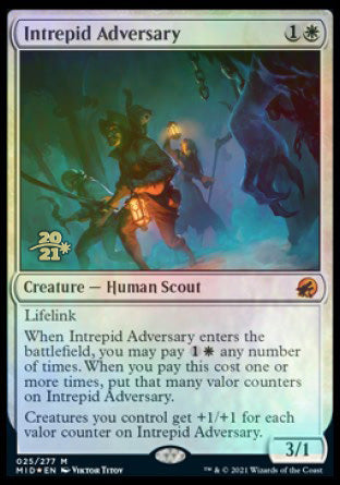 Intrepid Adversary [Innistrad: Midnight Hunt Prerelease Promos] | Mega City Incorporated