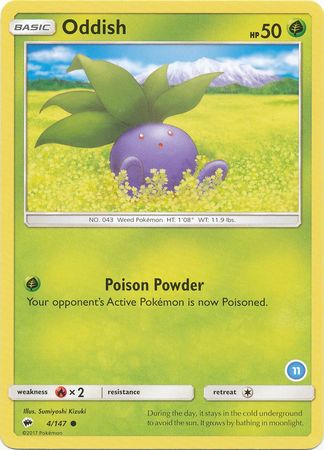 Oddish (4/147) (Deck Exclusive #11) [Sun & Moon: Trainer Kit - Alolan Ninetales] | Mega City Incorporated