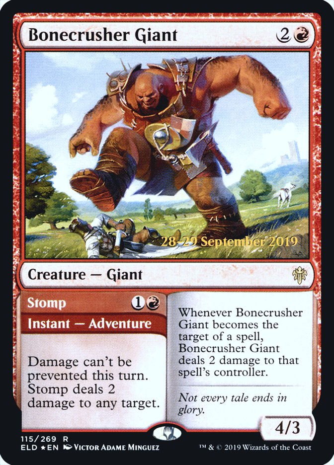 Bonecrusher Giant // Stomp  [Throne of Eldraine Prerelease Promos] | Mega City Incorporated