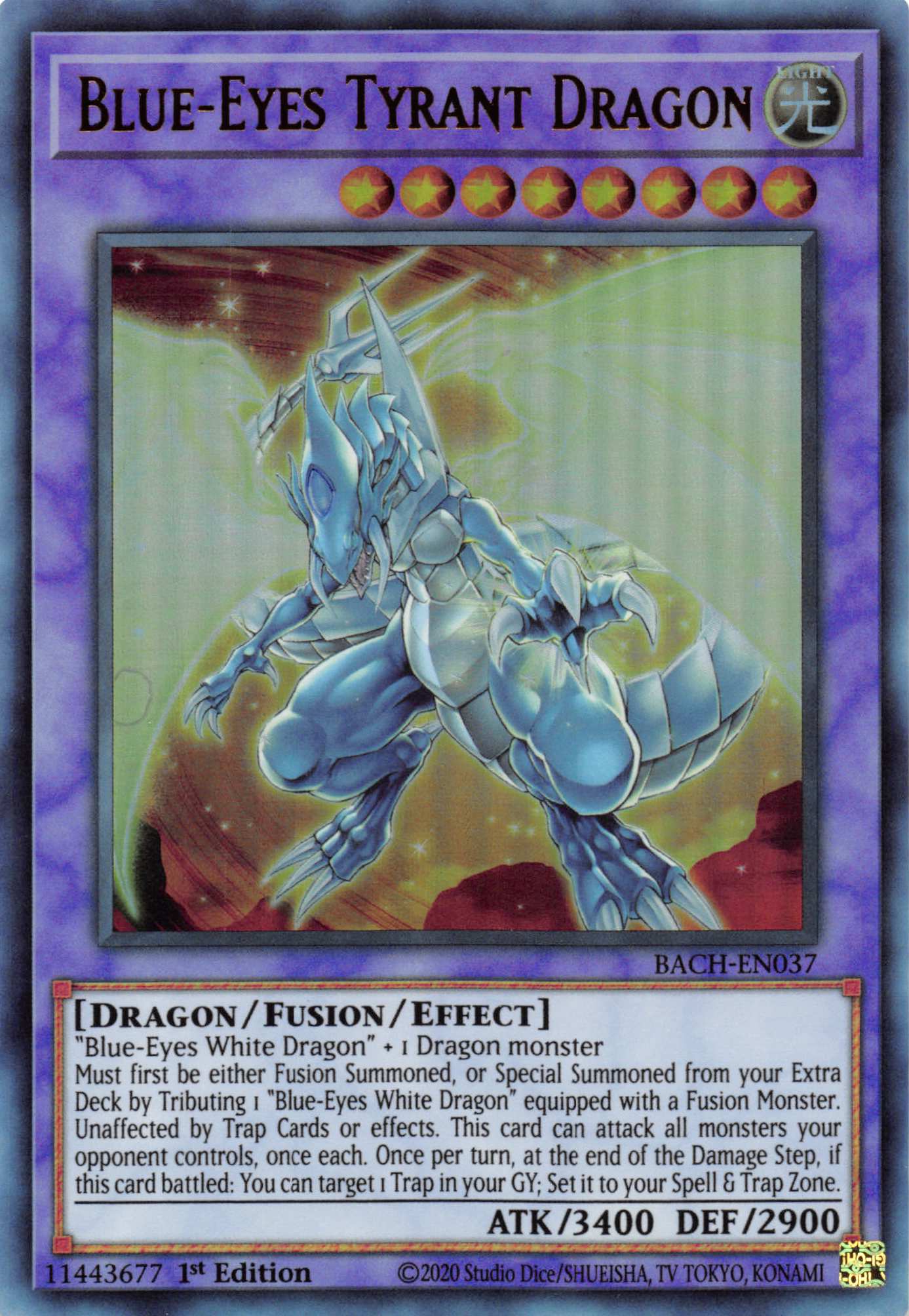 Blue-Eyes Tyrant Dragon [BACH-EN037] Ultra Rare | Mega City Incorporated