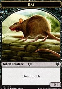 Rat (003) // Cat (001) Double-sided Token [Commander 2017 Tokens] | Mega City Incorporated