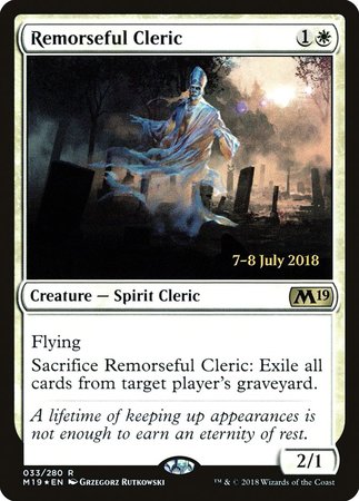 Remorseful Cleric [Core Set 2019 Promos] | Mega City Incorporated