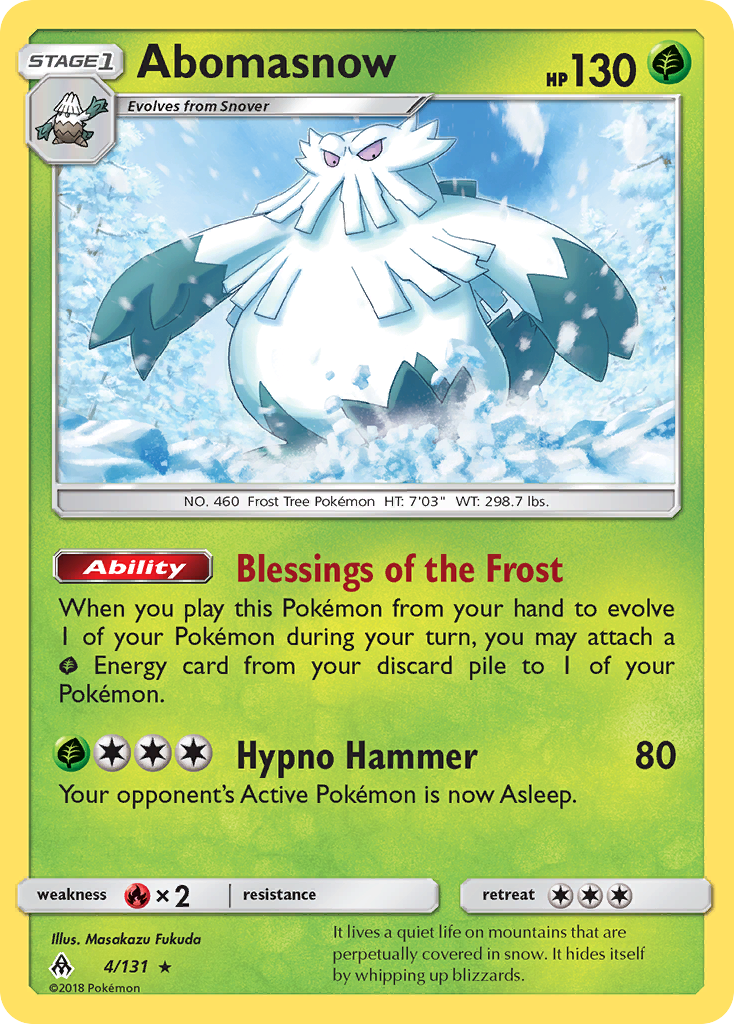 Abomasnow (4/131) [Sun & Moon: Forbidden Light] | Mega City Incorporated