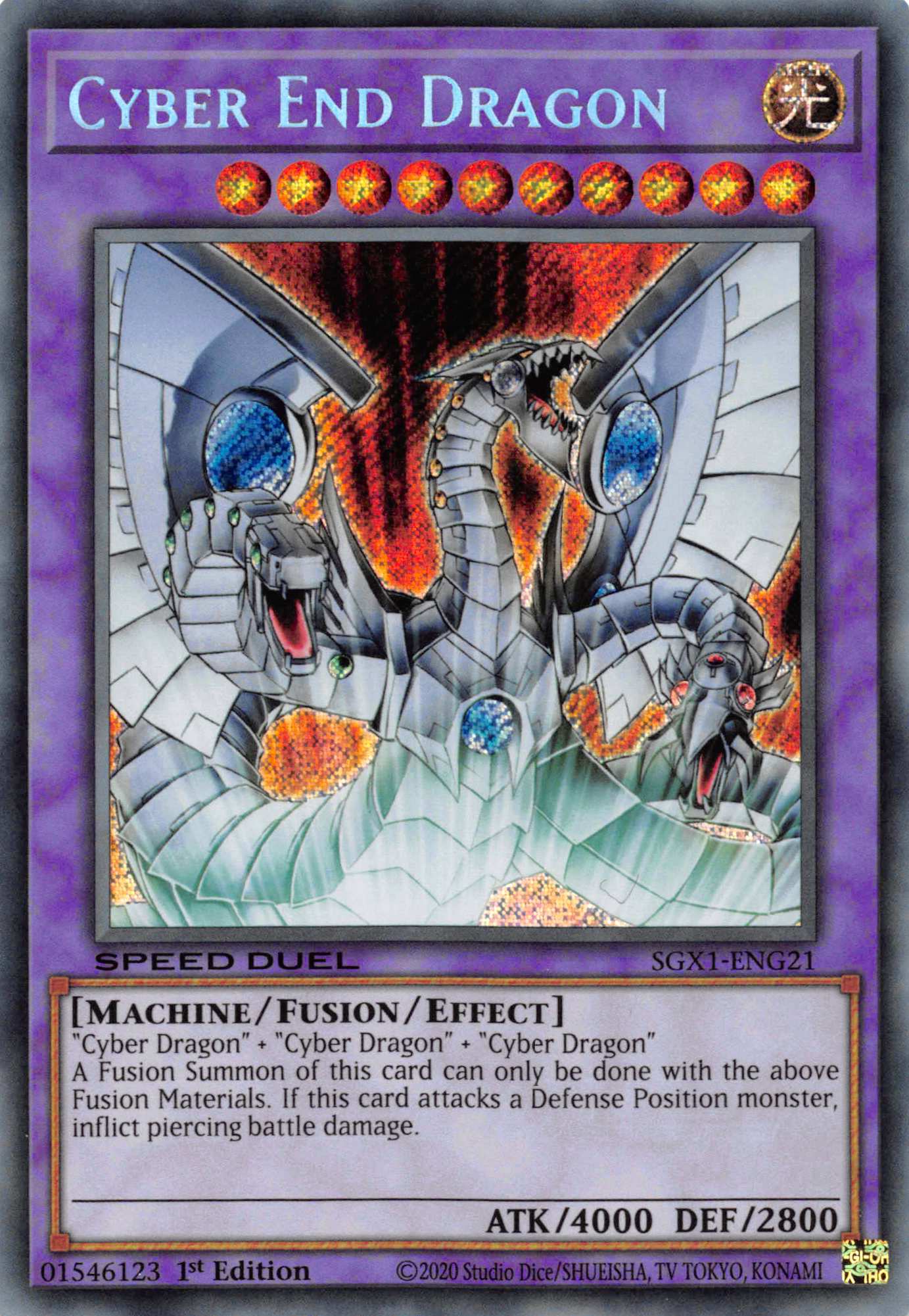 Cyber End Dragon [SGX1-ENG21] Secret Rare | Mega City Incorporated