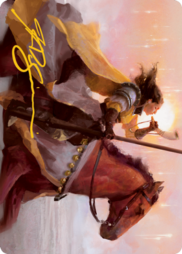 Sunrise Cavalier Art Card (Gold-Stamped Signature) [Innistrad: Midnight Hunt Art Series] | Mega City Incorporated