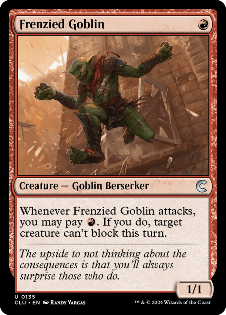 Frenzied Goblin [Ravnica: Clue Edition] | Mega City Incorporated