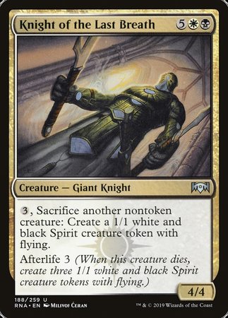 Knight of the Last Breath [Ravnica Allegiance] | Mega City Incorporated