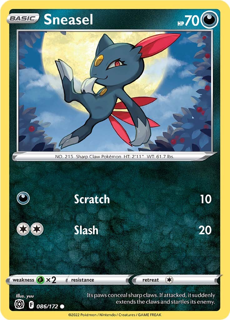 Sneasel (086/172) [Sword & Shield: Brilliant Stars] | Mega City Incorporated