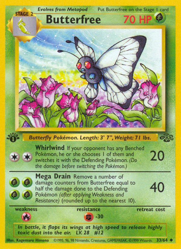 Butterfree (33/64) [Jungle 1st Edition] | Mega City Incorporated