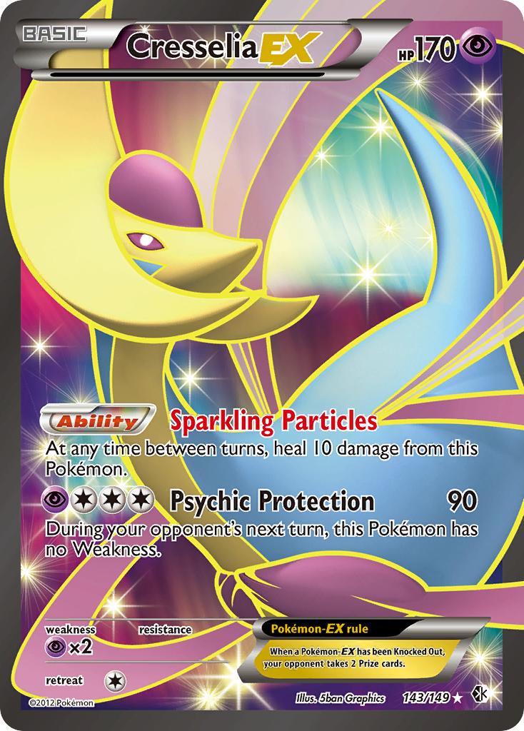 Cresselia EX (143/149) [Black & White: Boundaries Crossed] | Mega City Incorporated