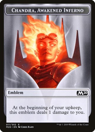 Emblem - Chandra, Awakened Inferno [Core Set 2020 Tokens] | Mega City Incorporated