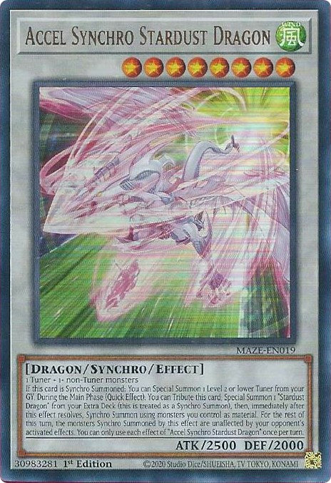 Accel Synchro Stardust Dragon [MAZE-EN019] Ultra Rare | Mega City Incorporated