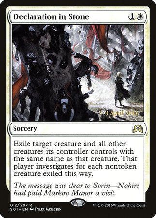 Declaration in Stone [Shadows over Innistrad Promos] | Mega City Incorporated