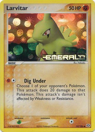 Larvitar (52/106) (Stamped) [EX: Emerald] | Mega City Incorporated